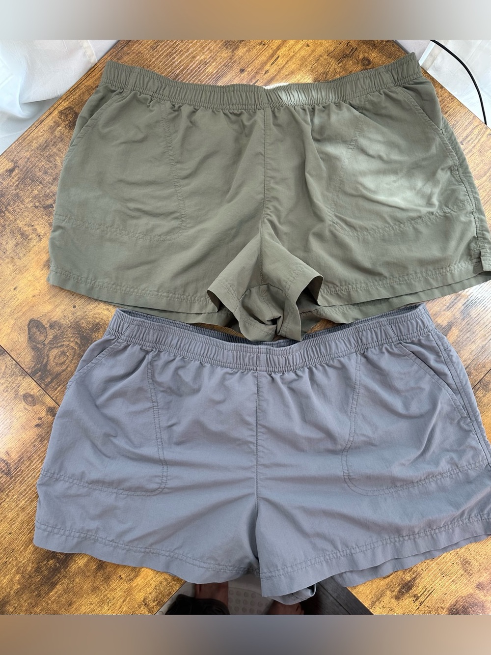 2 Pair Columbia Women's Sandy River Shorts 3” Inseam, Stone Green, City Grey, XL - Picture 11 of 16